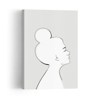 Minimalist Woman Profile Contemporary Wall Art Print
