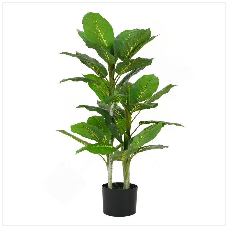 42 "plante artificielle avec pot de Daffenbachia