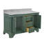 Ensemble de meuble-lavabo double 60 "avec comptoir vert sauge et comptoir en marbre de Carrare Katherine-874061101-874061105