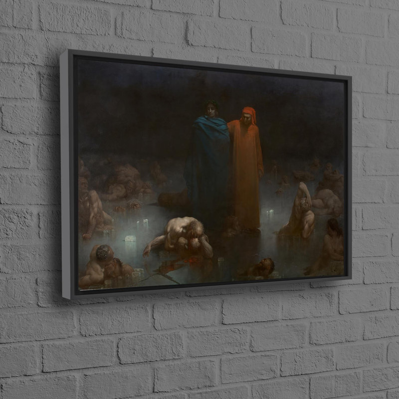 Conception 3D moderne sur toile de coton inspirée de Dante et Virgile, idéale pour un mariage ou une décoration de chambre de bébé fille