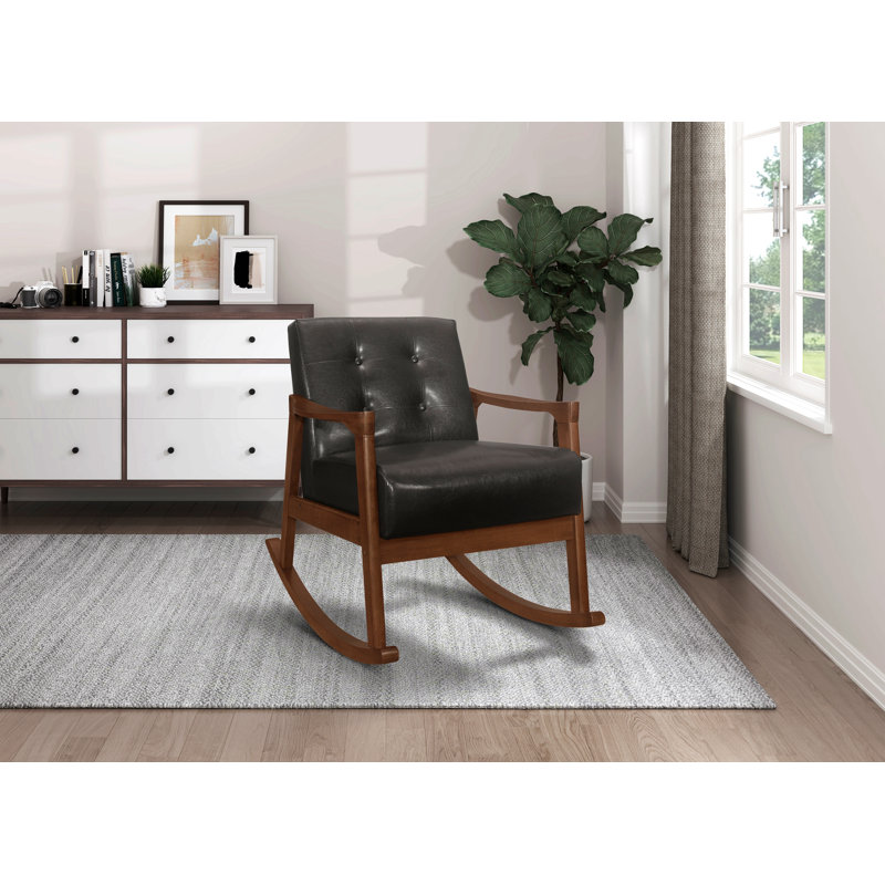 Fauteuil à bascule 1Pc, Brun