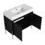 Meuble-lavabo autoportant avec lavabo en résine