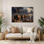 Nautical Harbour Scenes Black Metal Wall Art-2094439508