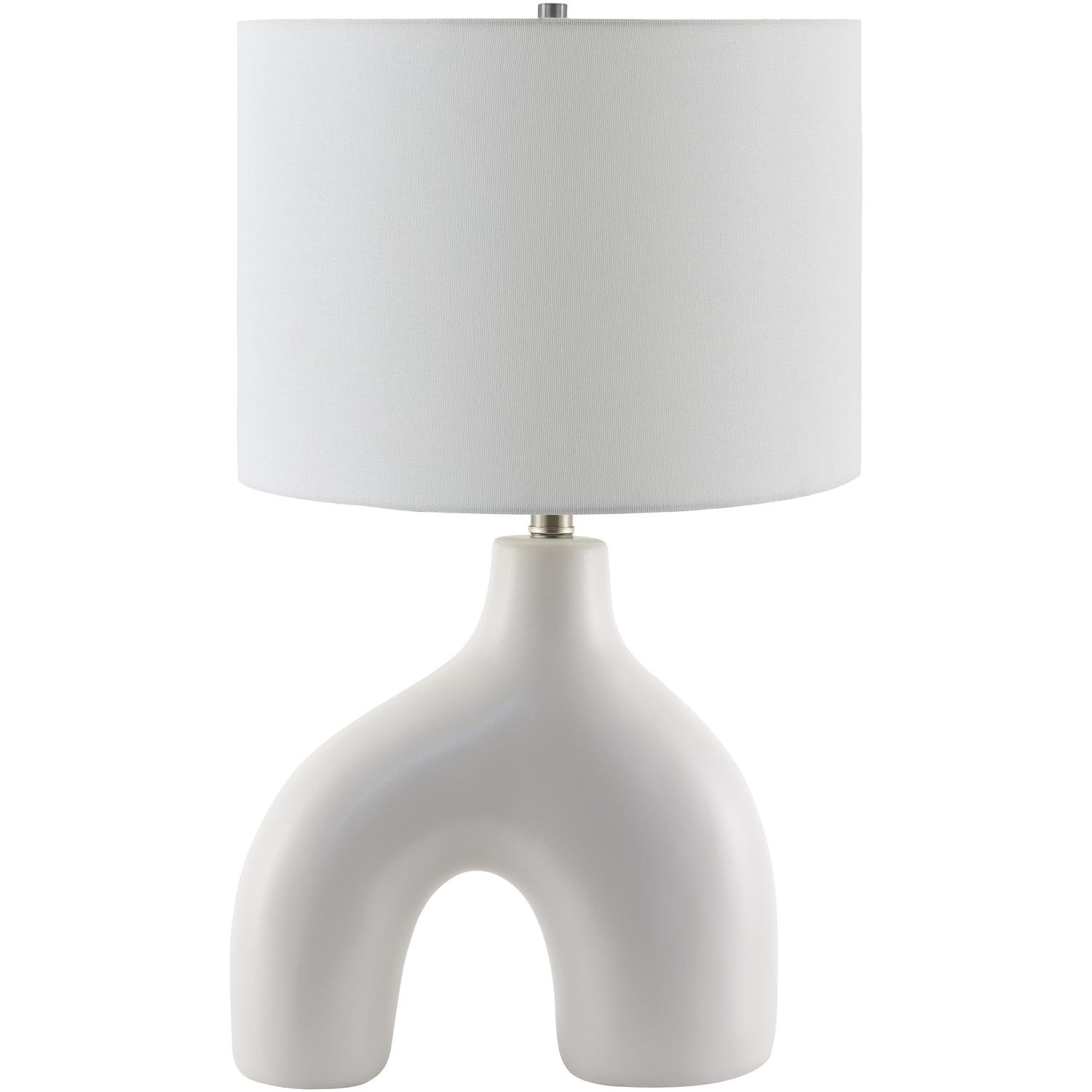 Arlis Ceramic Table Lamp, White