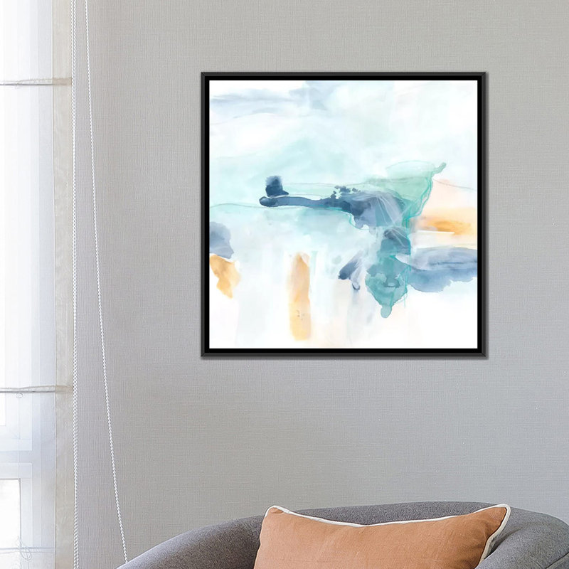 « liquid vista ii », impression sur toile, H 18 po x l 18 po x P 1,5 po, Toile avec cadre noir, Pas de tapis