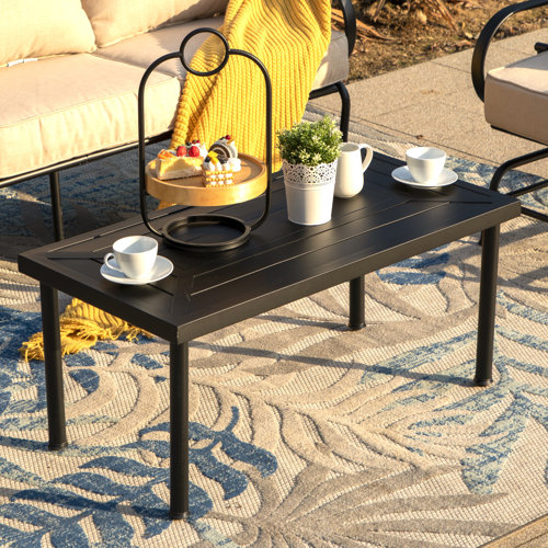 Wayfair Metal Outdoor Coffee Table at Ashley Smalley blog