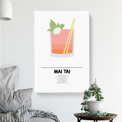 Mai Tai Cocktail - Wrapped Canvas