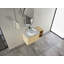 Meuble-lavabo mural de 42 pouces avec lavabo en céramique, portes à fermeture douce et étagères de rangement pour salles de bains modernes
