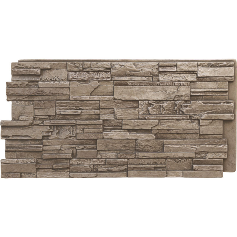 EverStone Cascade Faux Stone Panel, Soft Ash