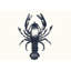 Toile marine bleue avec homard bleu | Décoration intérieure