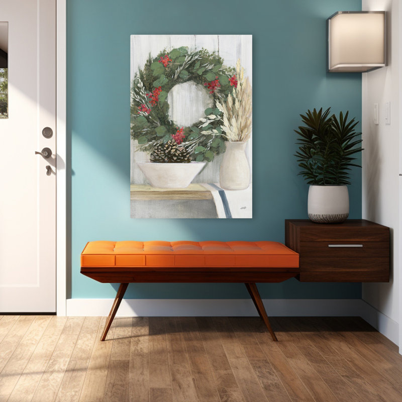 «Natural Christmas I Blue - Christmas Holiday», H 48 po x l 32 po