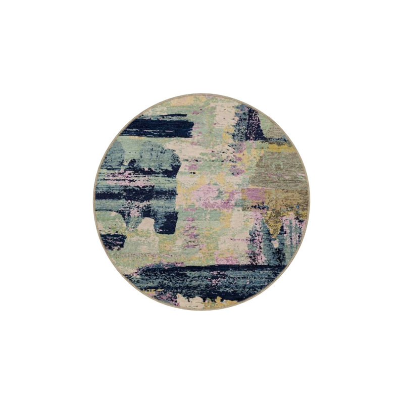 Tapis décoratif rayé pastel, Rectangle 2 pi 4 po x 4 pi