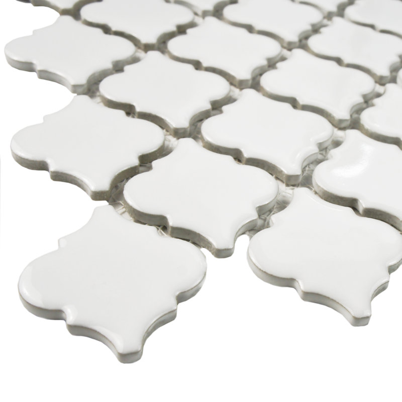 Hudson Tangier 2" x 2" Porcelain Grid Mosaic Wall & Floor Tile, Glossy White