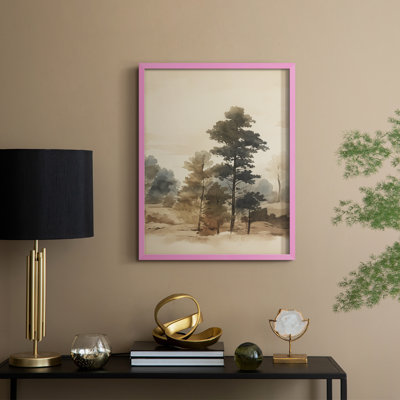 «Vintage Landscape X», reproduction encadrée - bois massif