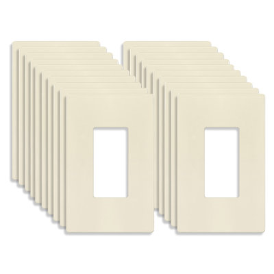 Screwless 1-Gang Midsize Decorator Wall Plate