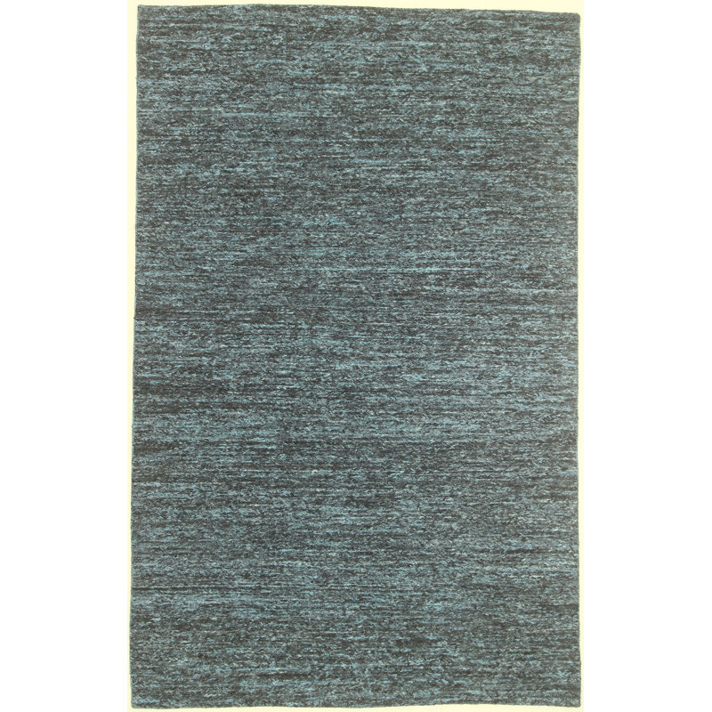Foristell Handmade Flatweave 5x8 Navy Rug