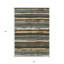 Tapis intérieur lavable rayé brun 3 pi x 5 pi