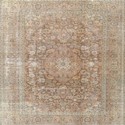 Tapis beige/rouge traditionnel Barbados