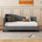 L-Shaped Linen Daybed, With Solid Wood Legs-1997966942-1997966936