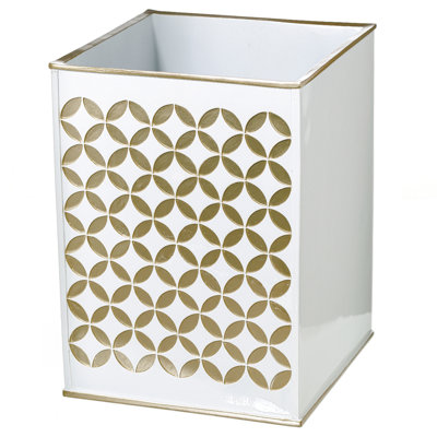 Diamond Lattice Resin Open Waste Basket