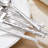 40 Piece Hammered Silverware Set