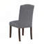 Ensemble de 2 chaises d'appoint Modern Modern Classic, revêtement en tissu gris avec garniture cloutée-542665128