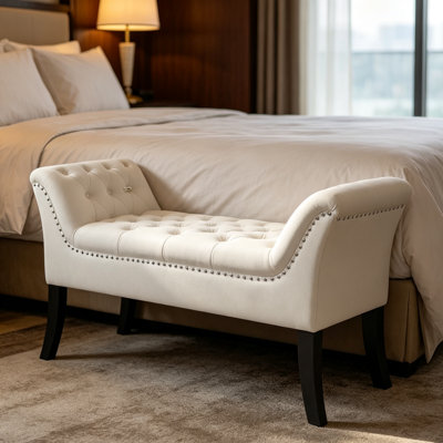 Velvet Upholstered Bench