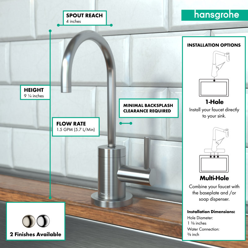 Distributeur d'eau froide Talis S, Chrome