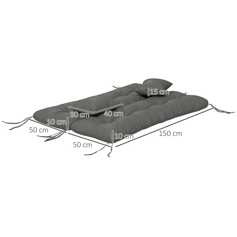 Outdoor Seat Cushion, Silver