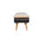 Hide Black Leather Bench