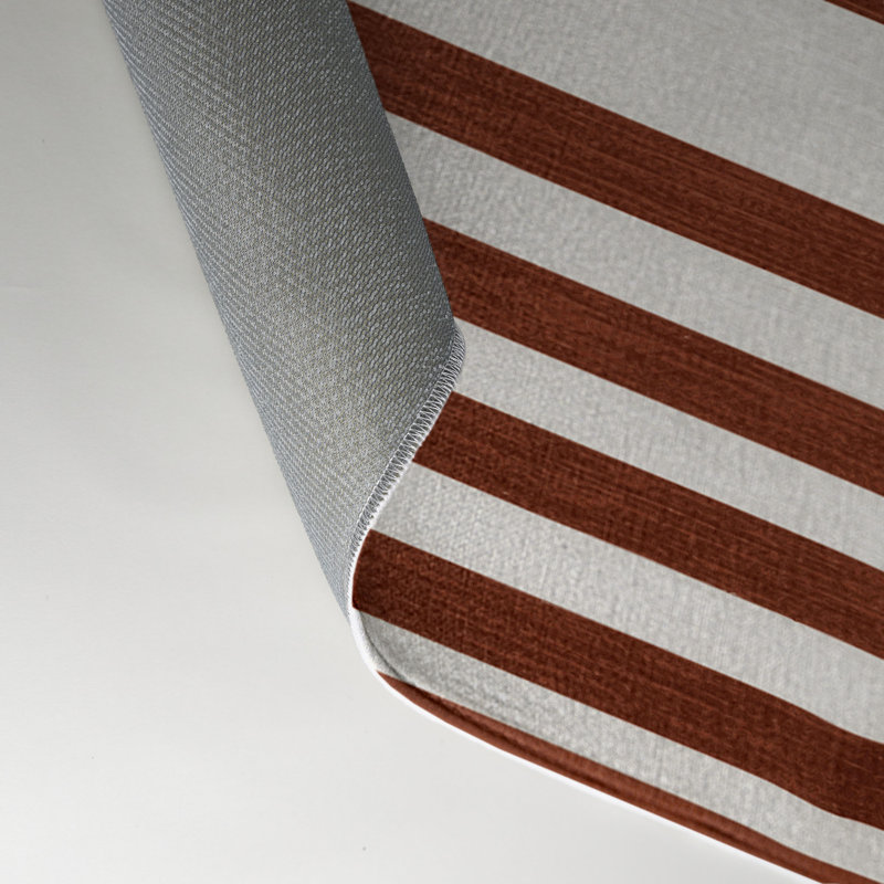 HorizontalStripes Beige Indoor and Outdoor Area Rug, Rectangle 9' x 12'