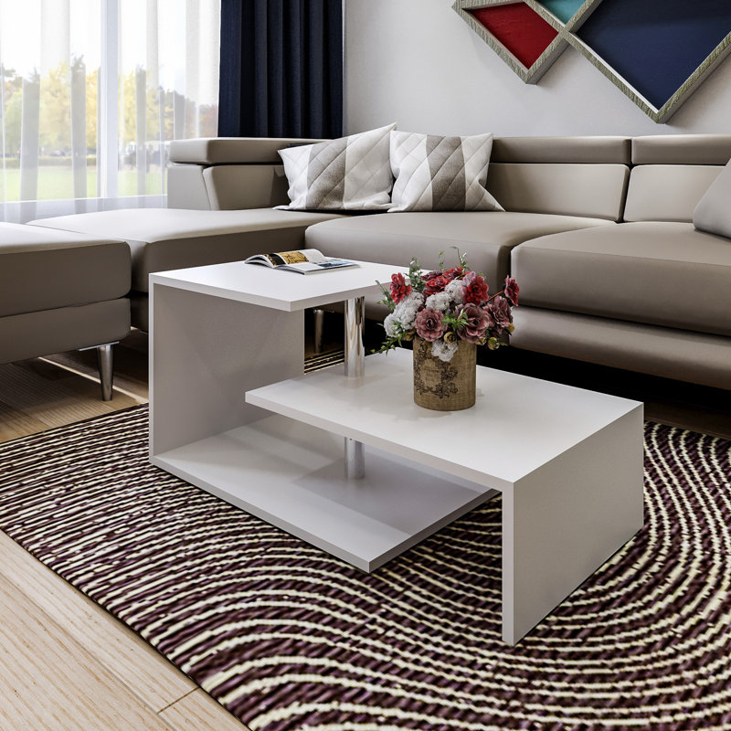 Table basse abstraite avec rangement Cettina