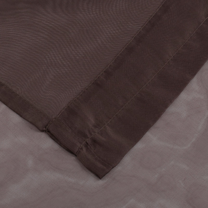 Paquet de 2 panneaux transparents en voile de cristal l 52 po x L 84 po Woven Trends, L 52 po x L 84 po, Brun
