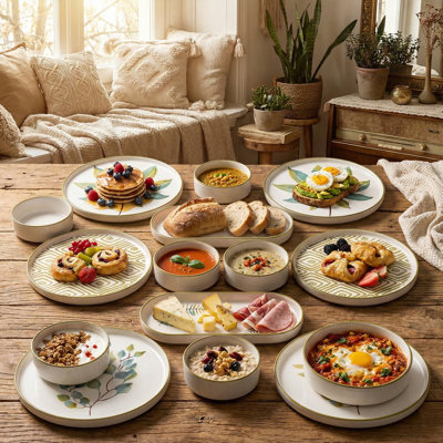 14 Pieces Ceramic Breakfast Set