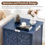 Grande armoire de table d'appoint en relief Farmhouse 25,59 po-553808950