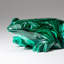 Genuine Polished Malachite Frog Carving (1 lb)