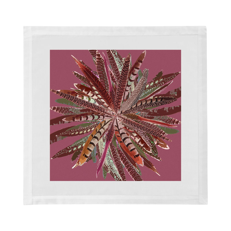 Cotton Blend Square Napkins, Mauve
