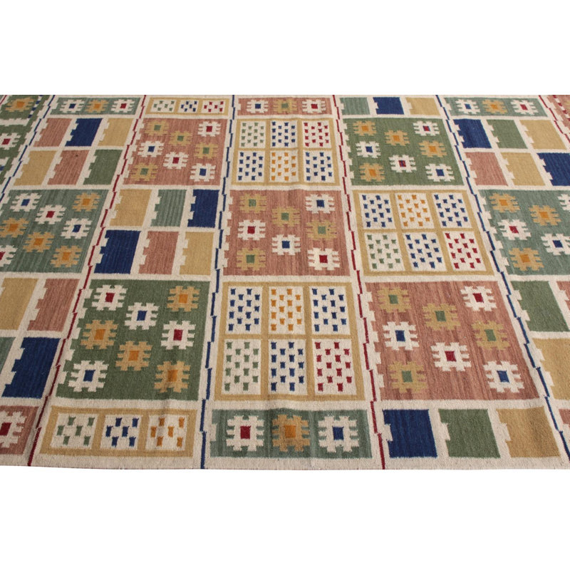 Scandinavian Style Kilim Rug In Multi-Color Geometric Pattern By Rug & Kilim, Rectangle 9' x 12'