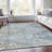 Machine Washable Indoor/Outdoor Xhevrie Denim Rug-1119594271