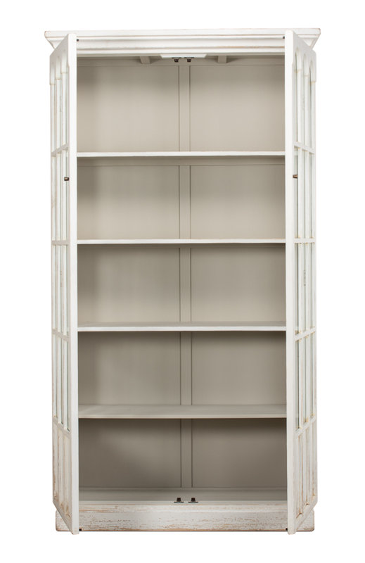 Glass China Cabinet, White