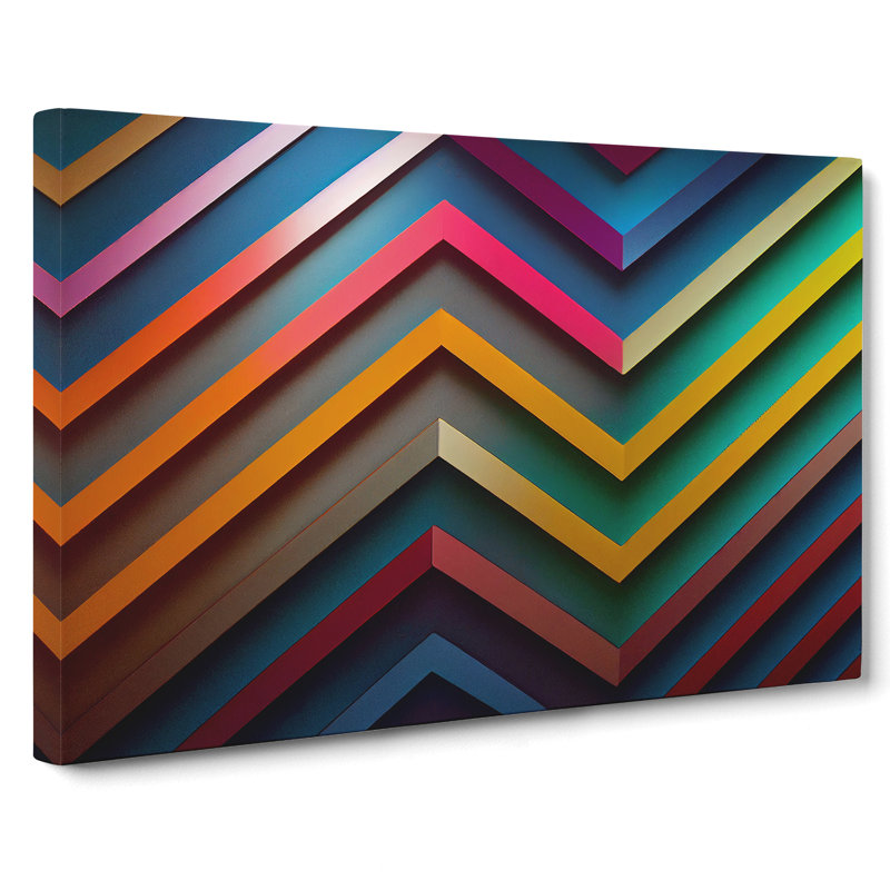 Chevron - Wrapped Canvas Print, 40cm H x 60cm W x 3cm D