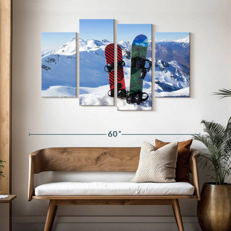 Sireci Two Snowboards, 32" H x 52" W