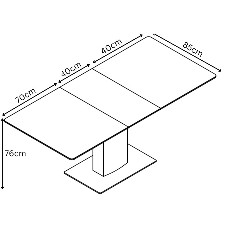 Cykana Metal Base Dining Table, White