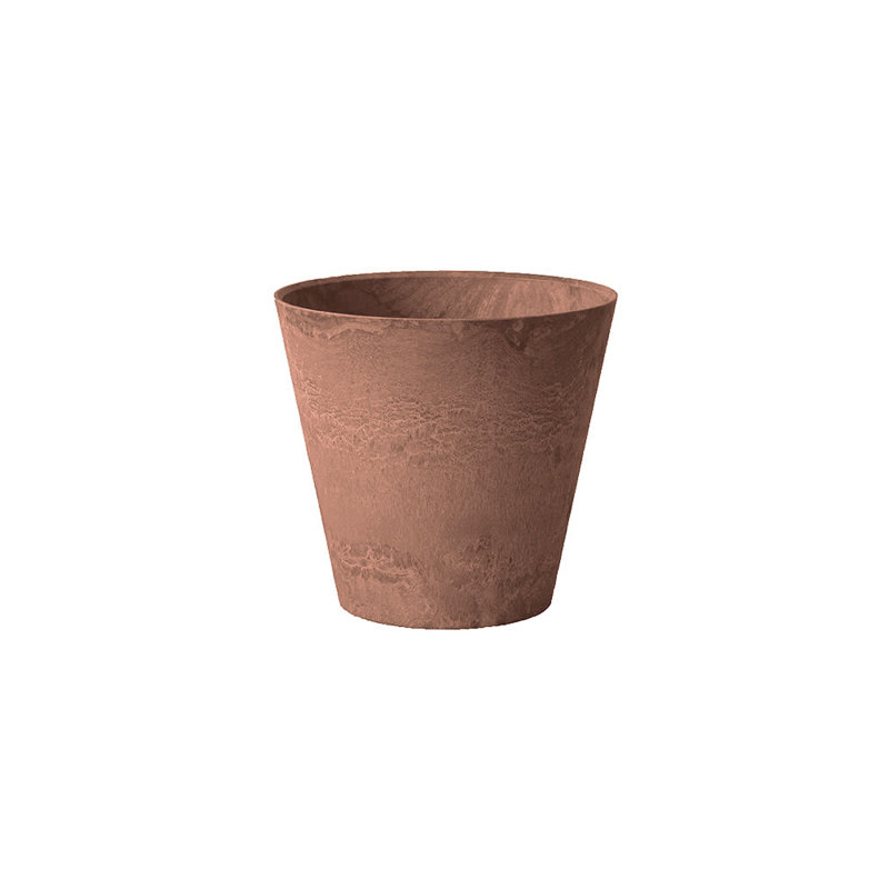 Pot de fleurs en résine à arrosage automatique Carrero, Rouille, H 15,25 po x l 16,75 po x P 16,75 po