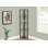 Bibliothèque, bibliothèque, étagère, d'angle, 4 niveaux, H 60 po, bureau, chambre à coucher, stratifié brun, métal noir, contemporain, moderne