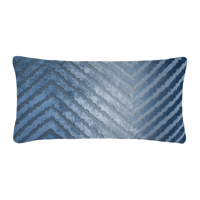  Rectangular Velvet Pillow Cover & Insert, Denim
