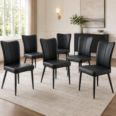 Chaise d'appoint rembourrée en similicuir