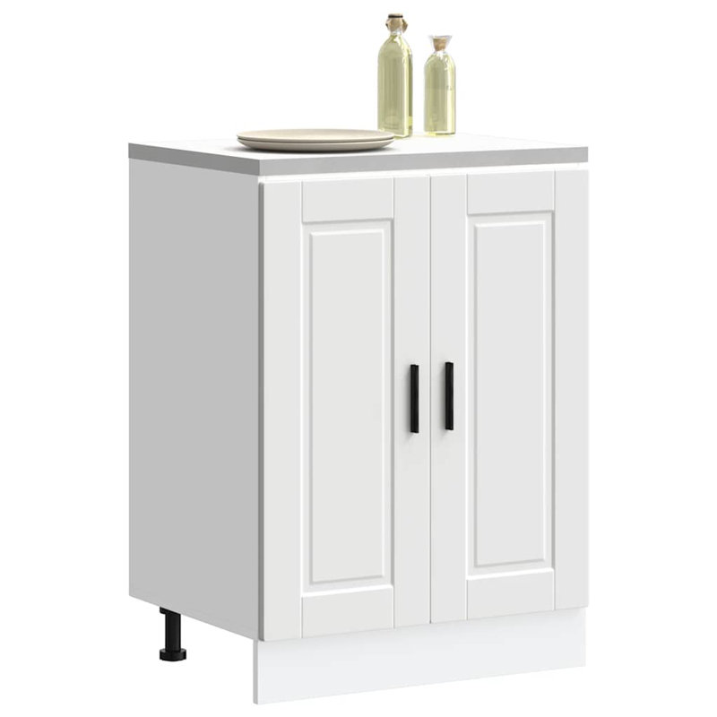 Armoire de cuisine vidaXL standard en bois d'ingénierie blanc