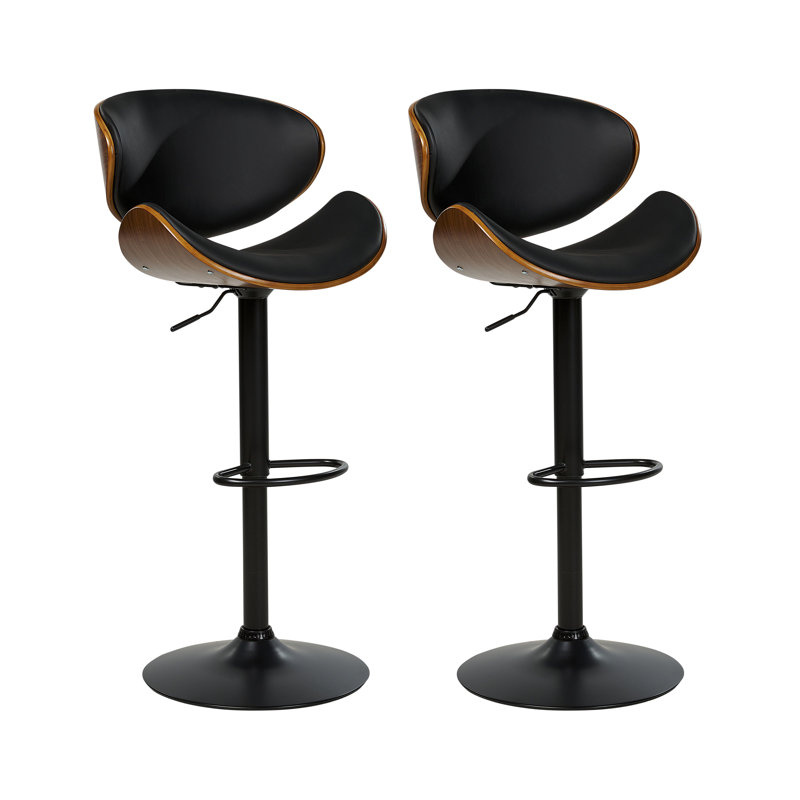 Sommerard Swivel Upholstered Adjustable Height Counter Stool with Metal Frame