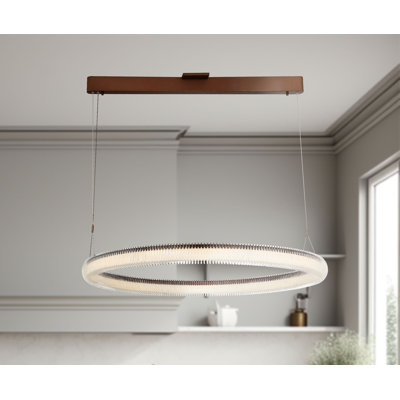 Luminaire suspendu géométrique à 1 lumière pour îlot de cuisine Haymarket